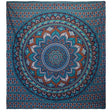 Double Cotton Bedspread and Wall Hanging - Classic Mandala - Turquoise AW-Dropship