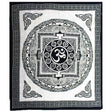 Double Cotton Bedspread and Wall Hanging - Mono - OM Mandala AW-Dropship