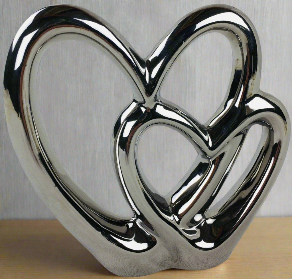 Double Heart Ornament 21cm Geko Products