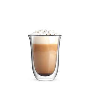Brew Italia Double Walled Glasses featuring a stylish design for serving hot beverages