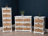 Orsina Drawer Chest with Woven Baskets Stylish Storage Orsina