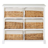 Orsina Stylish Drawer Chest with Woven Baskets Orsina