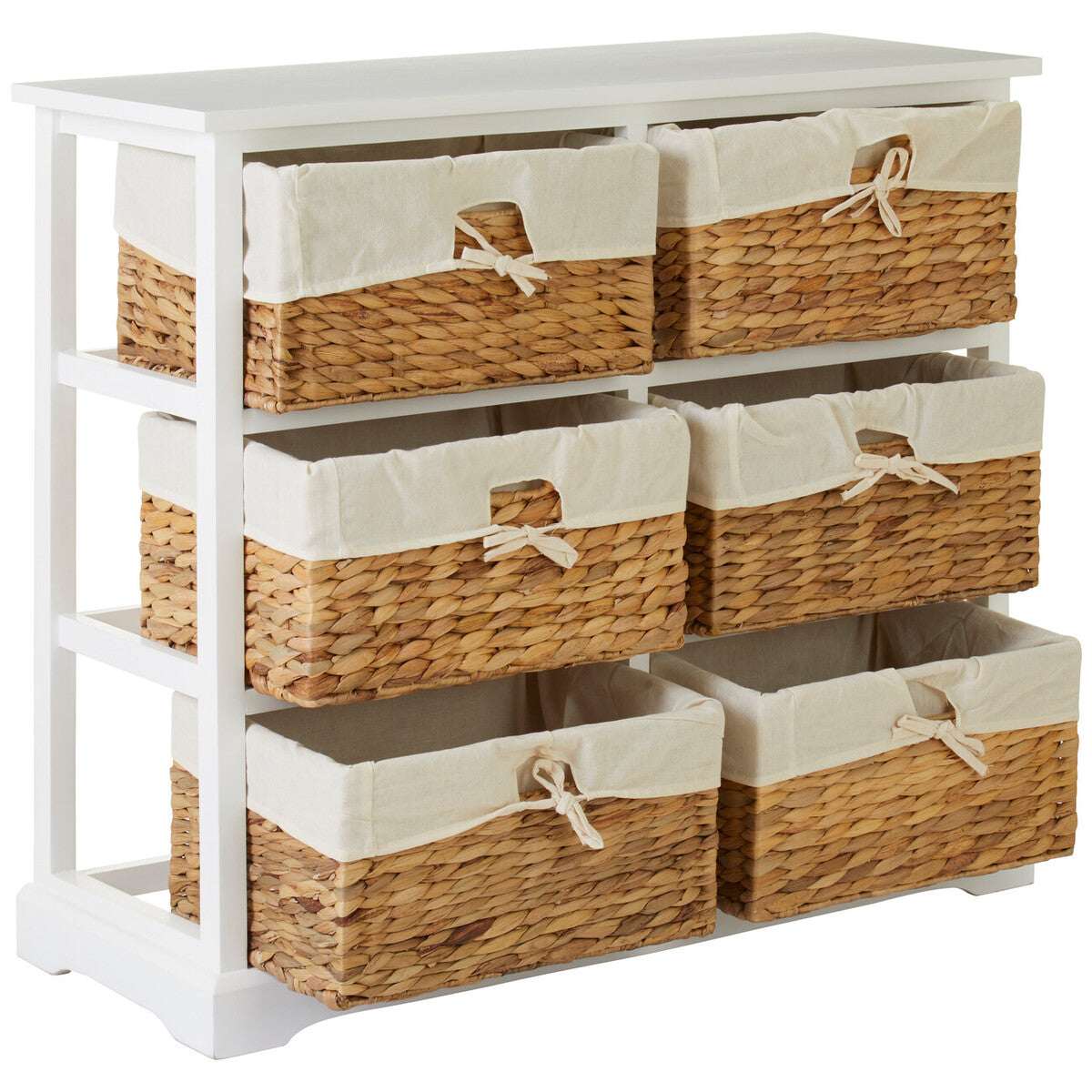 Orsina Stylish Drawer Chest with Woven Baskets Orsina