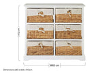 Orsina Stylish Drawer Chest with Woven Baskets Orsina