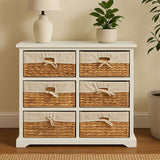 Orsina Stylish Drawer Chest with Woven Baskets Orsina