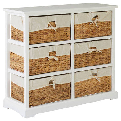 Orsina Stylish Drawer Chest with Woven Baskets Orsina