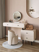 Elegant Le Di Vita Dressing Table with Mirror and Stylish Chair in a Modern Room Setting