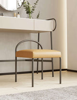 Modern Le Di Vita Dressing Table with Minimalist Design and Stylish Chair in Warm Tones