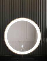 Le Di Vita Round Mirror with LED Backlighting for Modern Dressing Table Decoration