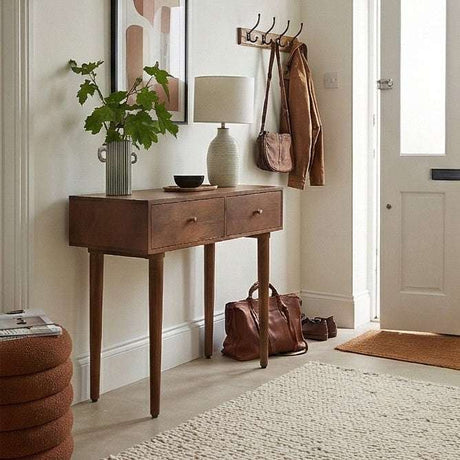 Fishe and Lilly Dressing Table in a stylish hallway with vase and lamp for elegant decor