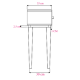 Fishe and Lilly Dressing Table with minimalist design featuring slender legs and sleek drawer