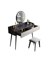 Stylish Le Di Vita Dressing Table with Mirror, Storage Drawers and Elegant Stool for Personal Use