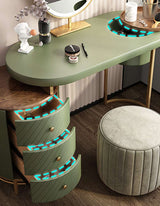 Le Di Vita Dressing Table with Elegant Design, LED Accents and Stylish Storage Drawers