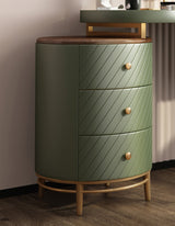 Le Di Vita Dressing Table with Elegant Green Finish and Three Storage Drawers