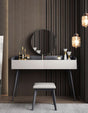 Le Di Vita Dressing Table with Round Mirror and Stylish Storage in Modern Home Setting