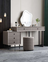 Le Di Vita Dressing Table with Elegant Design and Round Mirror for Modern Interiors