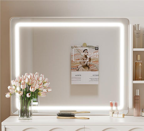 Le Di Vita Dressing Table with LED Mirror and Organisers for a Chic Vanity Space