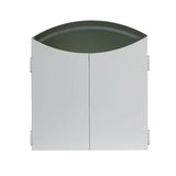 Hollywood Dressing Table Mirror with a Stylish Curved Design and Foldable Doors