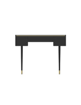 Le Di Vita Modern Black Dressing Table with Gold Accents and Sleek Design