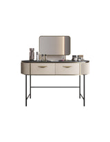 Le Di Vita Elegant Dressing Table with Two Drawers and a Large Mirror for Modern Homes