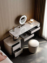Elegant Le Di Vita Dressing Table with Marble Top and Storage Drawers for Stylish Home Decor