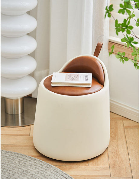 Le Di Vita Modern Dressing Table Stool with Comfortable Leather Seat and Stylish Design