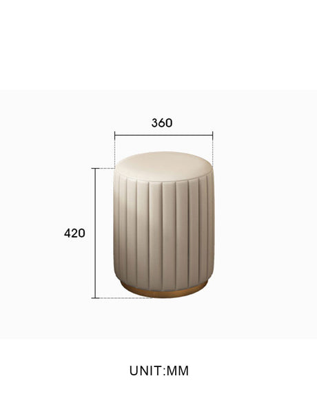 Elegant Le Di Vita Dressing Table stool with ribbed design and gold base, perfect for your vanity setup
