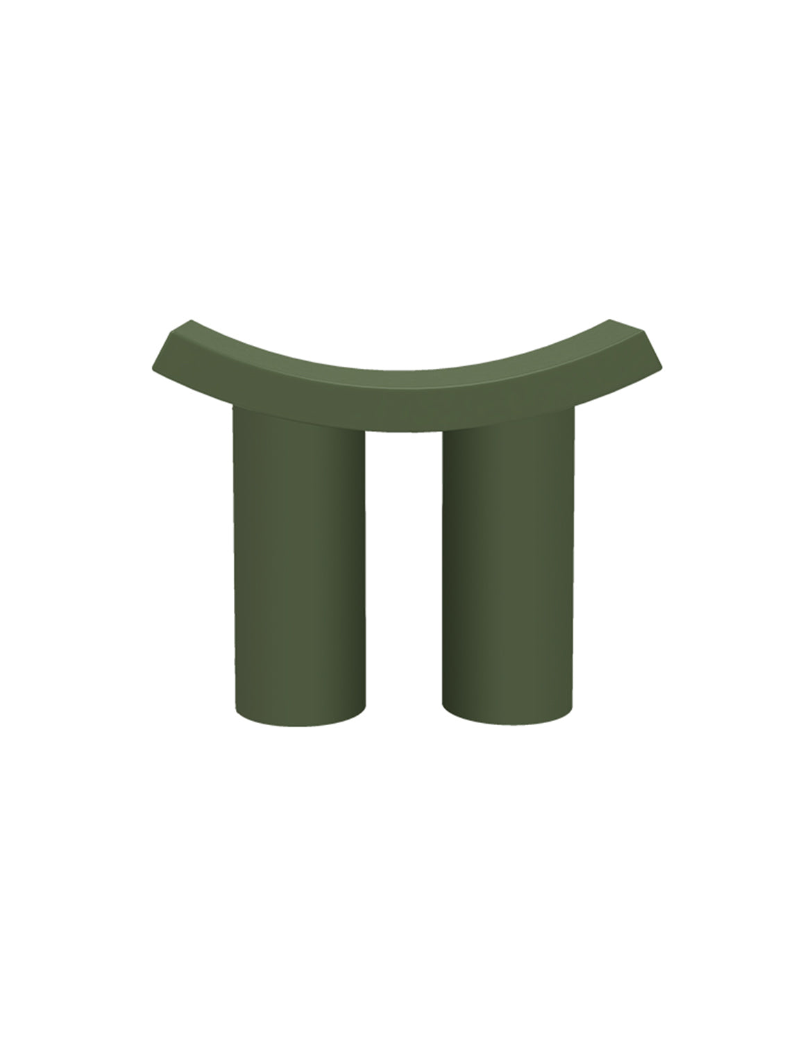 Le Di Vita Green Dressing Table Stool with a unique curved design for stylish bedroom decor