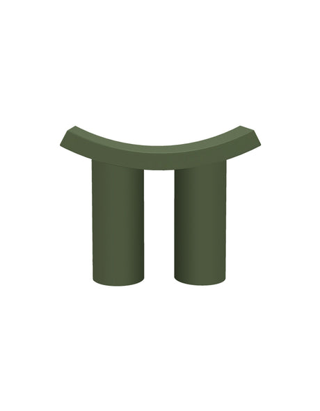 Le Di Vita Green Dressing Table Stool with a unique curved design for stylish bedroom decor