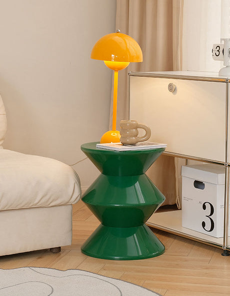 Glossy Green Dressing Table Stool with a Stylish Design, Perfect for Modern Interiors
