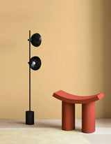 Stylish Le Di Vita Dressing Table Stool in unique shape with modern lighting backdrop