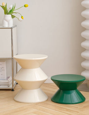Le Di Vita Stylish Dressing Table Stool in Cream and Green for Modern Home Decor