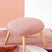 Le Di Vita Pink Dressing Table Stool with Wooden Legs for Stylish Bedroom Decor