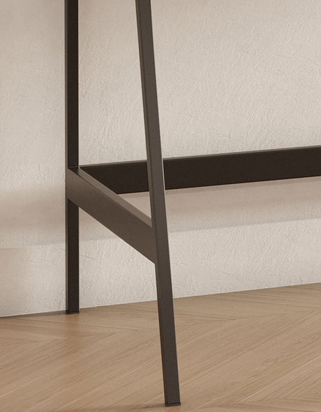 Stylish Le Di Vita Dressing Table leg design featuring a sleek black finish on a wooden floor