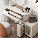 Le Di Vita Dressing Table with Marble Surface and Storage Drawers for Beauty Essentials