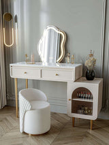 Le Di Vita modern dressing table with elegant mirror and stylish chair for bedroom decor