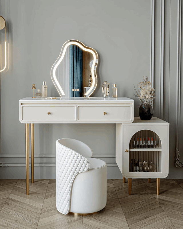 Le Di Vita modern dressing table with elegant mirror and stylish storage for beauty essentials
