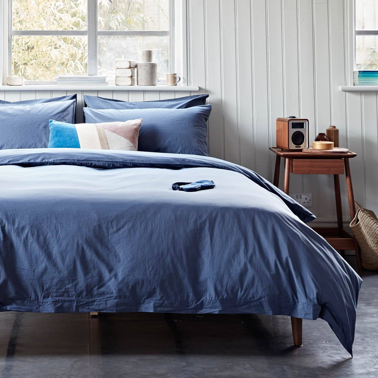Cotton Collective Soft Blue Duvet Cover - Free UK Delivery Cotton Collective