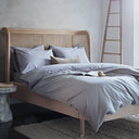 Cotton Collective Soft Blue Duvet Cover - Free UK Delivery Light Grey Cotton Collective