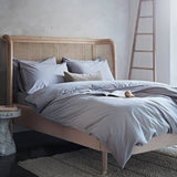Cotton Collective Soft Blue Duvet Cover - Free UK Delivery Light Grey Cotton Collective