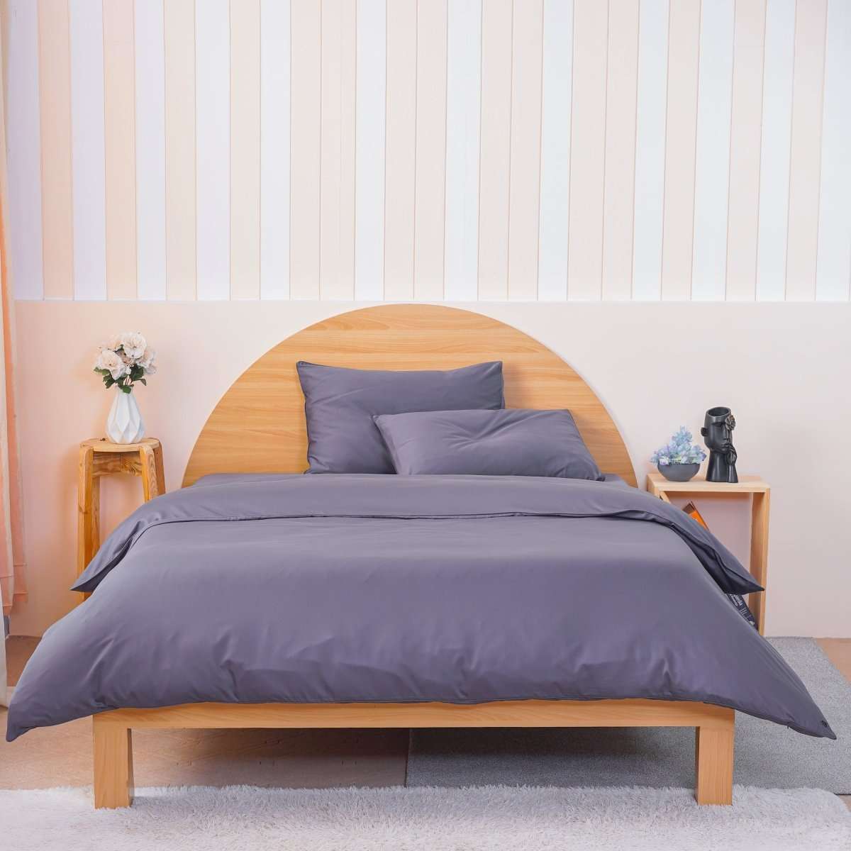 Ackly Bamboo - Charcoal Duvet Cover SHEET STORY