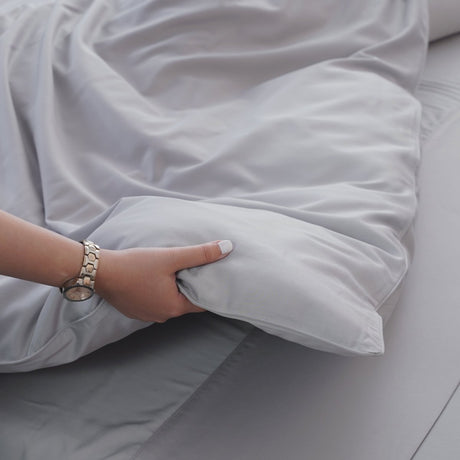 Ackly Bamboo - Dove Grey Duvet Cover SHEET STORY