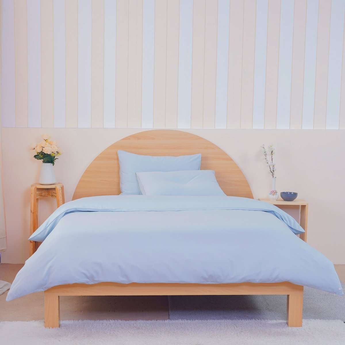 Ackly Bamboo - Sky Blue Duvet Cover SHEET STORY