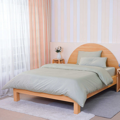Ackly Bamboo - Sage Green Duvet Cover Super King SHEET STORY