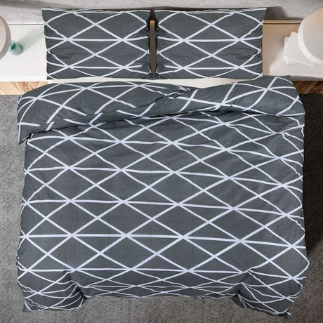 Duvet Cover Set Grey 140x200 cm Cotton vidaXL