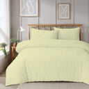 OLIVIA ROCCO Duvet Cover Set in soft green with diamond pattern, perfect for a stylish bedroom
