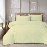 OLIVIA ROCCO Duvet Cover Set in soft green with diamond pattern, perfect for a stylish bedroom