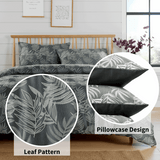 OLIVIA ROCCO Duvet Cover Sets with a Leaf Pattern and Matching Pillowcases for a Stylish Bedroom