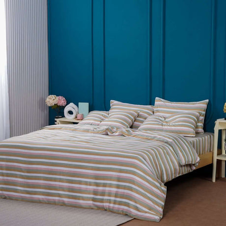 Ella Cotton - Serene Stripe Duvet Cover SHEET STORY