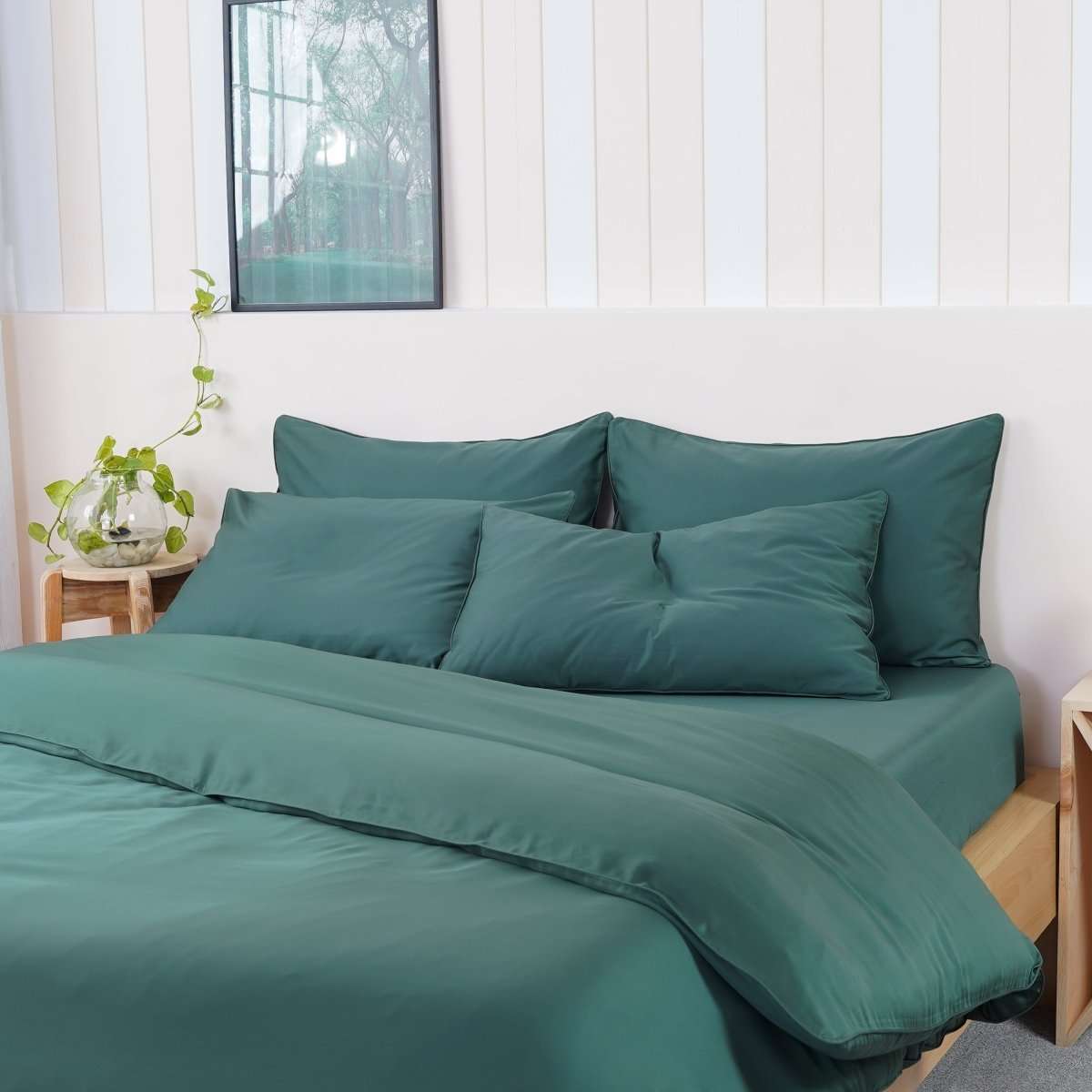 Ackly Bamboo - Royal Green Duvet Cover SHEET STORY